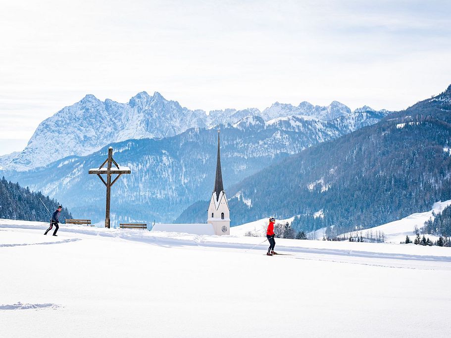 Kaiserwinkl, Urlaub, Schwendt, Winter, Winterlandschaft, Langlaufen